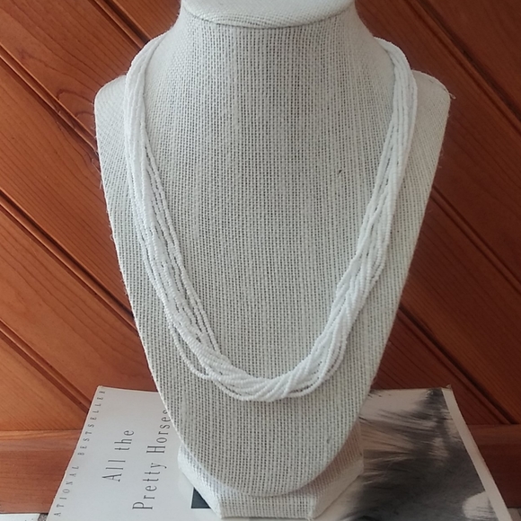 Jewelry - Tiny Vintage White Bead Necklace